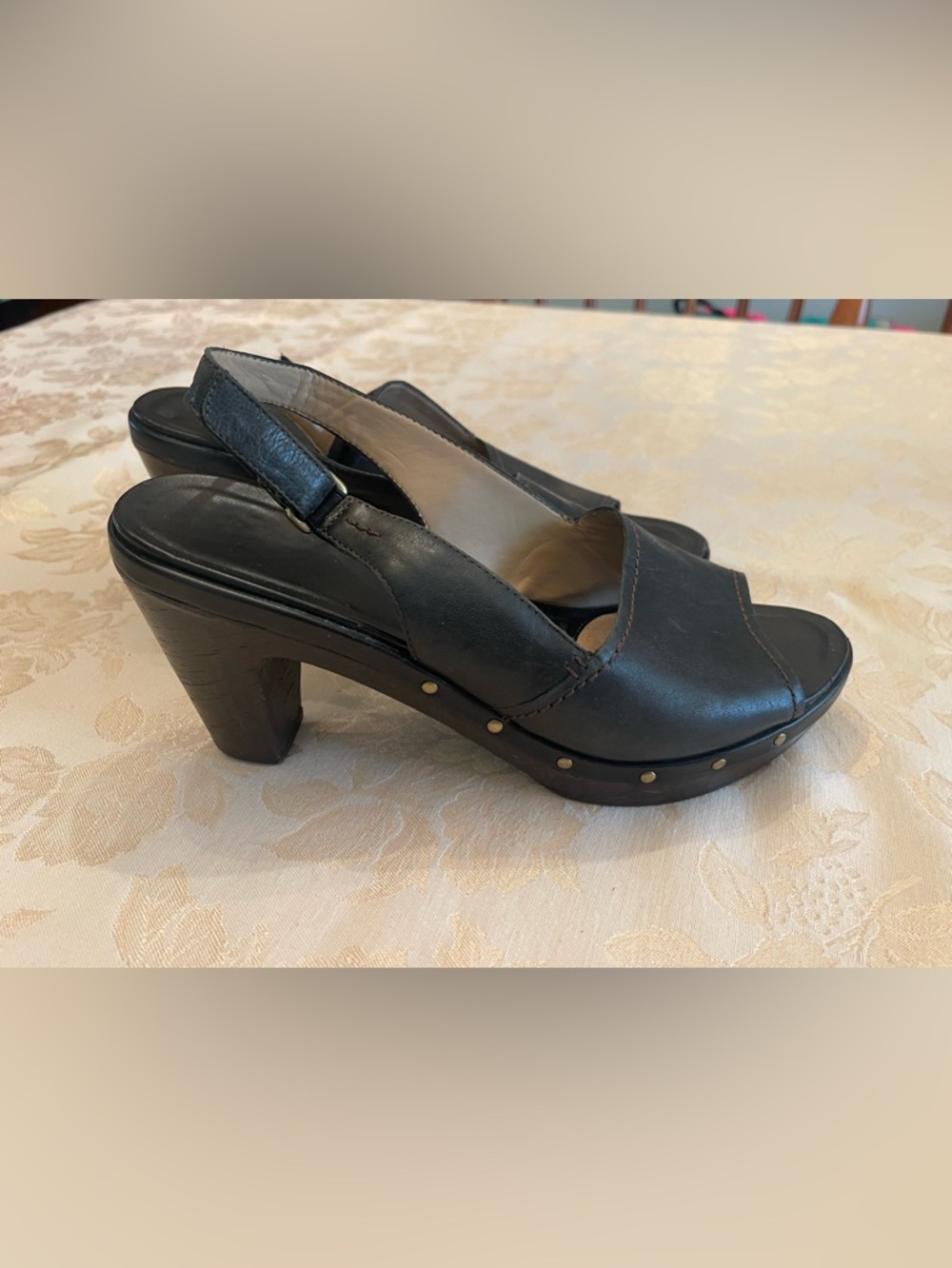 Naturalizer Women’s Black Slingback Open-Toe Platform Sandals 8.5M